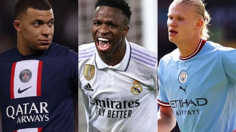 Haaland, Mbappe và Vinicius là 3 cái tên được định giá cao nhất hiện nay